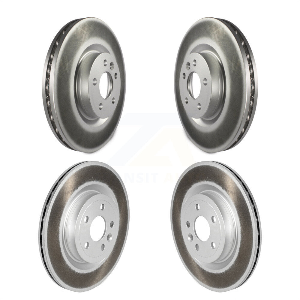 Front Rear Coated Disc Brake Rotors Kit For 2018-2019 Land Rover Discovery Sport With Vented KG-101701