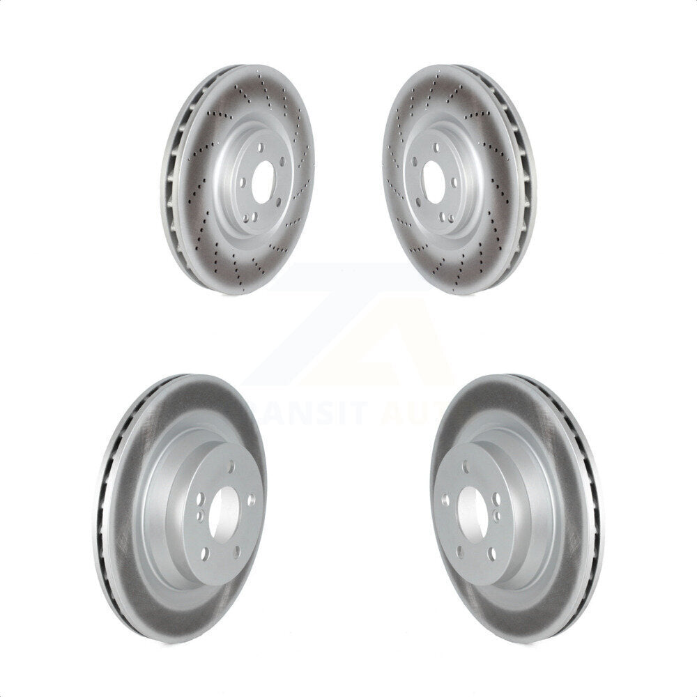 Front Rear Coated Disc Brake Rotors Kit For 2012-2018 Mercedes-Benz CLS550 KG-101708