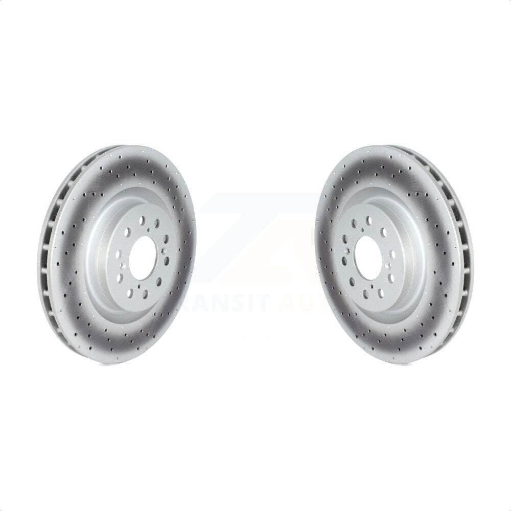 Front Coated Disc Brake Rotors Pair For 2017-2020 Honda Civic Type R KG-101710