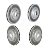 Front Rear Coated Disc Brake Rotors And Hub Assembly Kit For BMW 535i 550i xDrive 650i 740Li 740i GT Gran Coupe 740Ld ActiveHybrid 7 KG-101724
