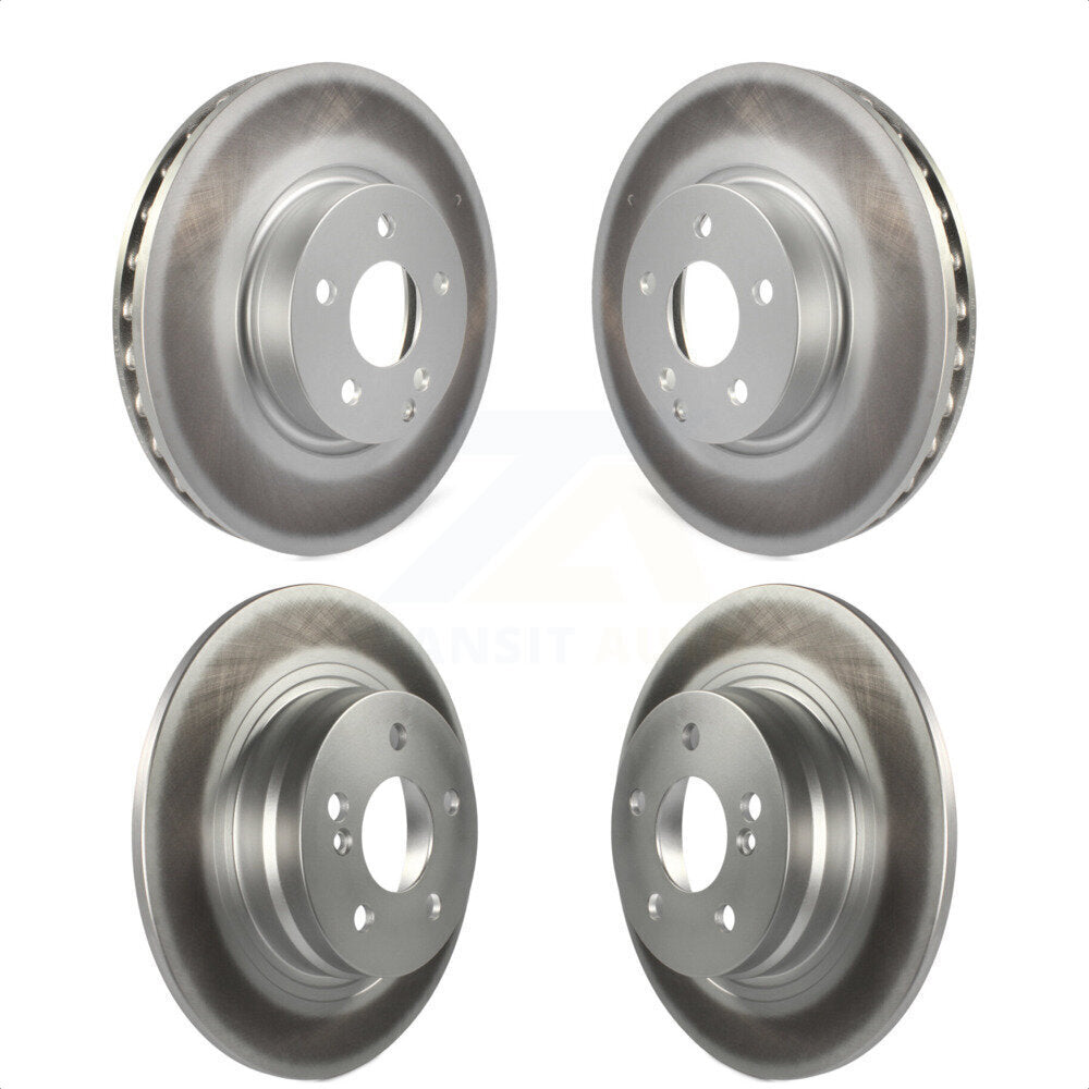 Front Rear Coated Disc Brake Rotors Kit For 2011-2012 Mercedes-Benz C300 With 322mm Diameter Rotor KG-101738