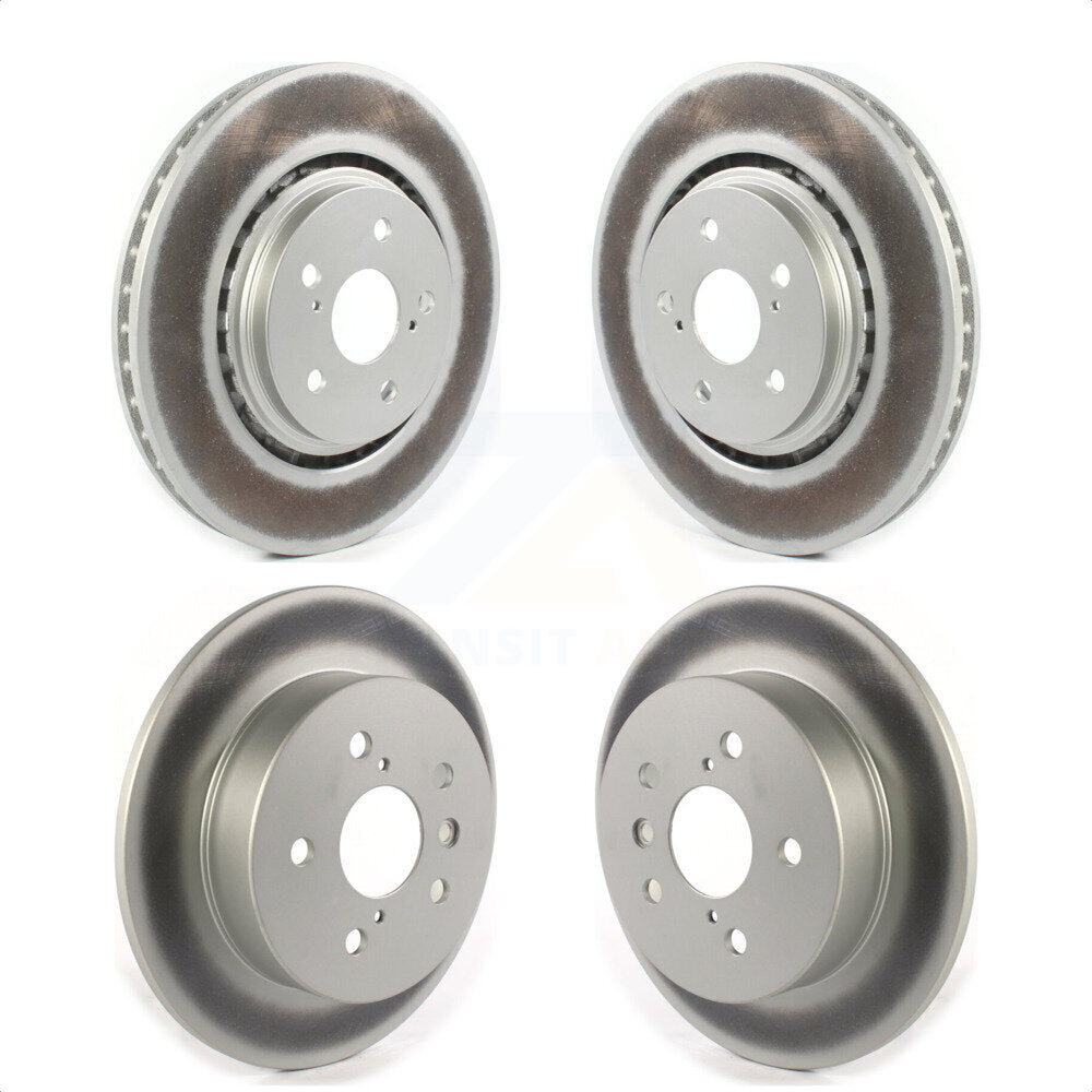 Front Rear Coated Disc Brake Rotors Kit For 2022 Toyota Camry TRD With Manual Parking KG-101757