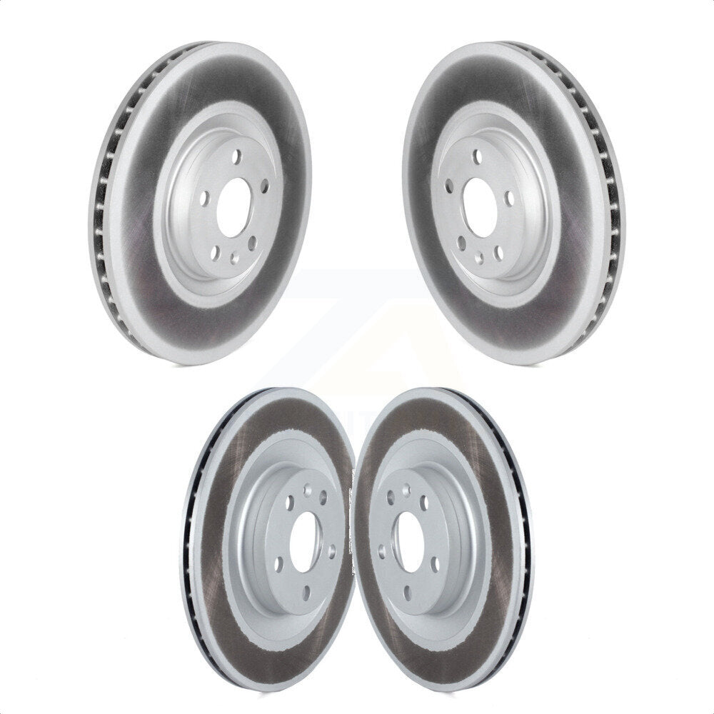 Front Rear Coated Disc Brake Rotors Kit For 2022 Volvo S60 With 345mm Diameter Rotor KG-101761