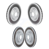 Front Rear Coated Disc Brake Rotors Kit For 2022 Volvo S60 With 345mm Diameter Rotor KG-101761
