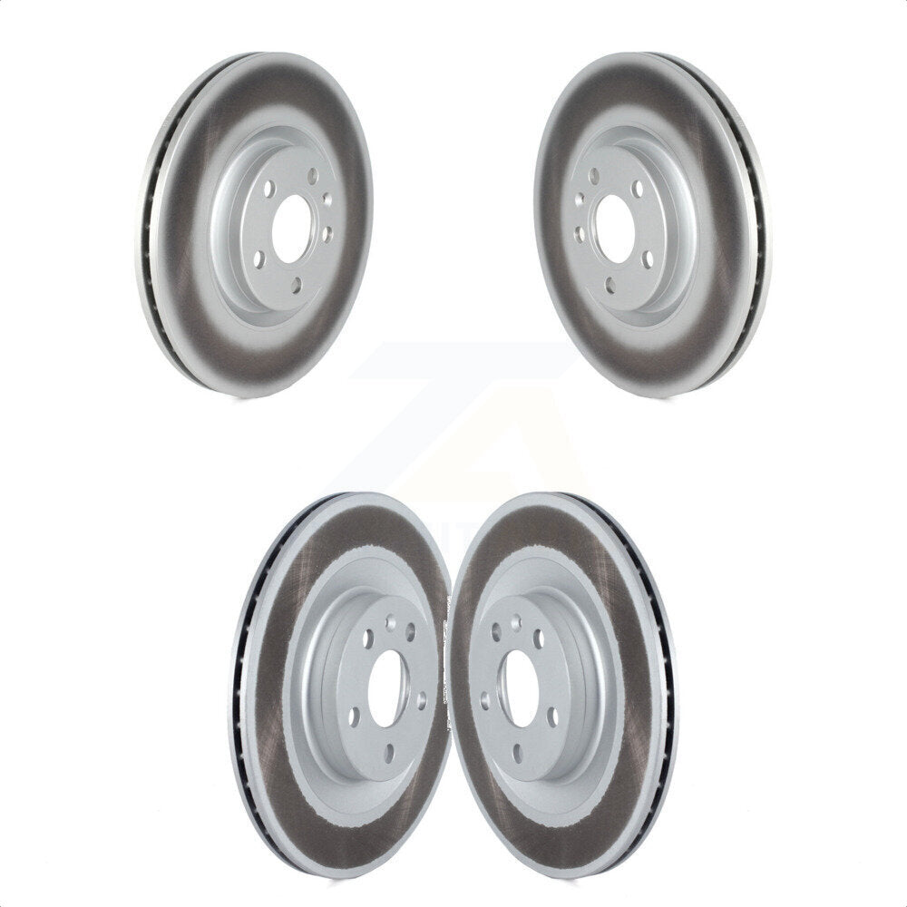 Front Rear Coated Disc Brake Rotors Kit For 2022 Volvo S60 With 322mm Diameter Rotor KG-101762