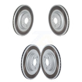 Front Rear Coated Disc Brake Rotors Kit For 2022 Volvo S60 With 322mm Diameter Rotor KG-101762