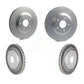 Front Rear Coated Disc Brake Rotors And Hub Assembly Kit For 2008-2009 Cadillac XLR Naturally Aspirated With Heavy Duty Brakes KG-101765