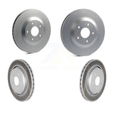 Front Rear Coated Disc Brake Rotors And Hub Assembly Kit For 2008-2009 Cadillac XLR Naturally Aspirated With Heavy Duty Brakes KG-101765