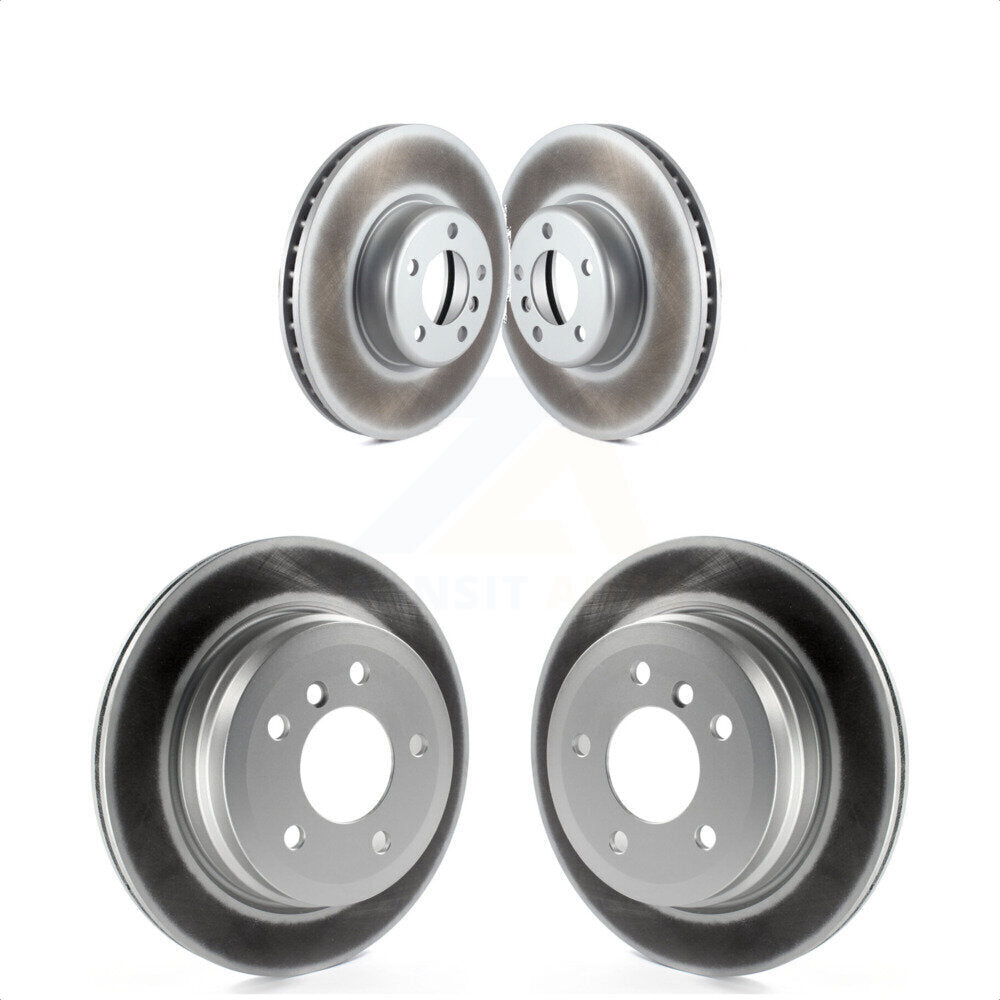 Front Rear Coated Disc Brake Rotors Kit For 2013 BMW 328i Convertible with 3.0L With 340mm Diameter Rotor KG-101768