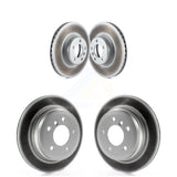 Front Rear Coated Disc Brake Rotors Kit For 2013 BMW 328i Convertible with 3.0L With 340mm Diameter Rotor KG-101768
