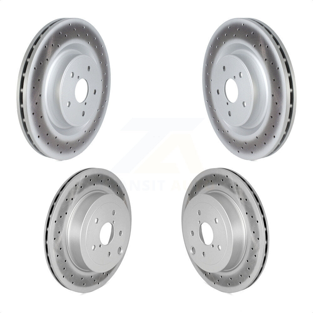 Front Rear Coated Disc Brake Rotors Kit For 2018-2020 Subaru WRX STI KG-101775