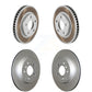 Front Rear Coated Disc Brake Rotors Kit For 2005 Pontiac Montana SV6 with FWD KG-101785