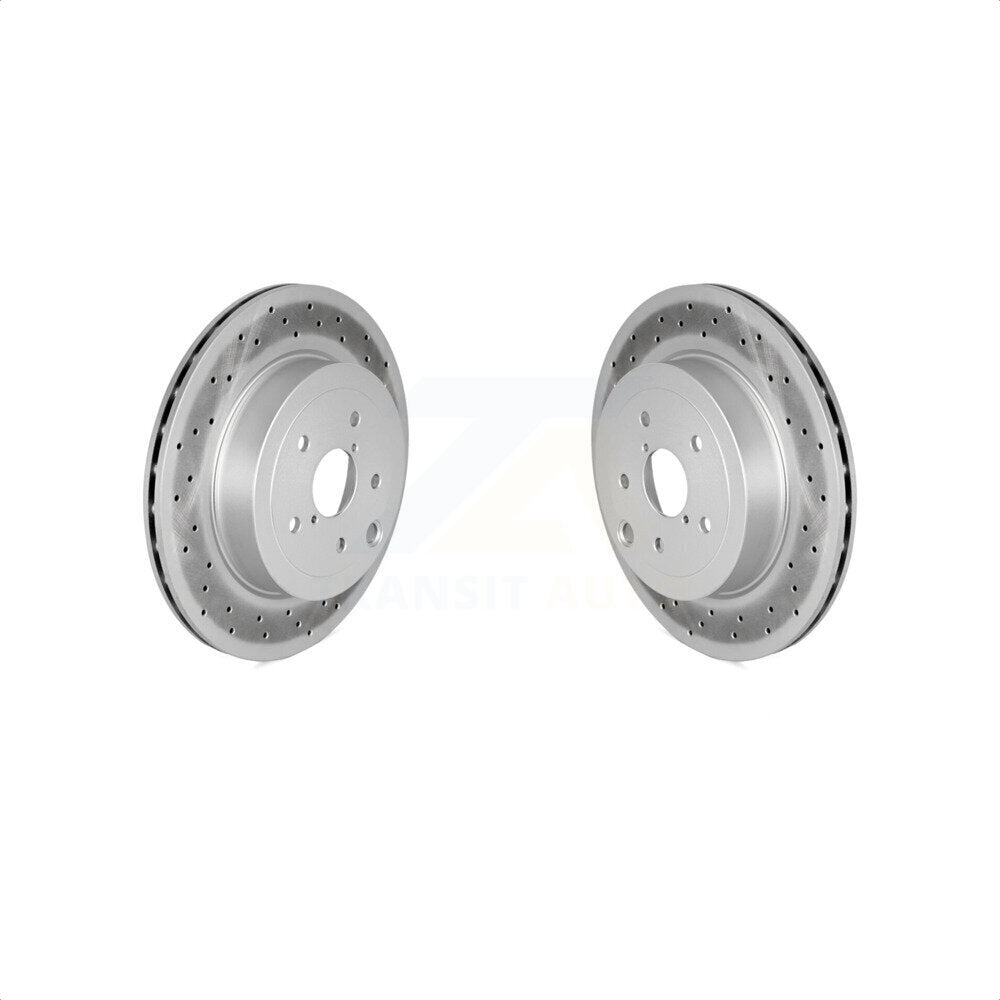 Rear Coated Disc Brake Rotors Pair For 2018-2021 Subaru WRX STI KG-101796