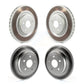 Front Rear Coated Disc Brake Rotors Kit For 2012 Jeep Grand Cherokee 6.4L With Solid KG-101804