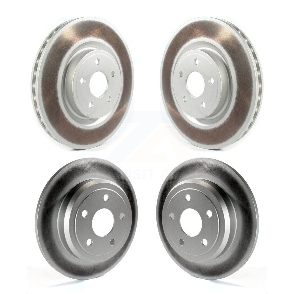 Front Rear Coated Disc Brake Rotors Kit For 2012 Jeep Grand Cherokee 6.4L With Solid KG-101804