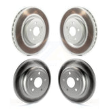 Front Rear Coated Disc Brake Rotors Kit For 2012 Jeep Grand Cherokee 6.4L With Solid KG-101804