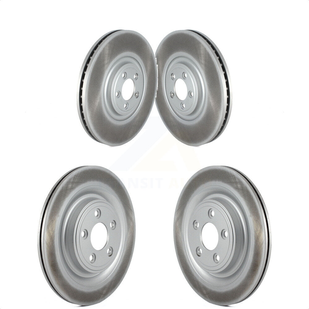 Front Rear Coated Disc Brake Rotors Kit For Jaguar XJ XF XKR XJR XKR-S KG-101805