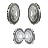 Front Rear Coated Disc Brake Rotors Kit For 2019 Nissan Rogue FULL HYBRID EV-GAS (FHEV) engine With Electric Parking KG-101806