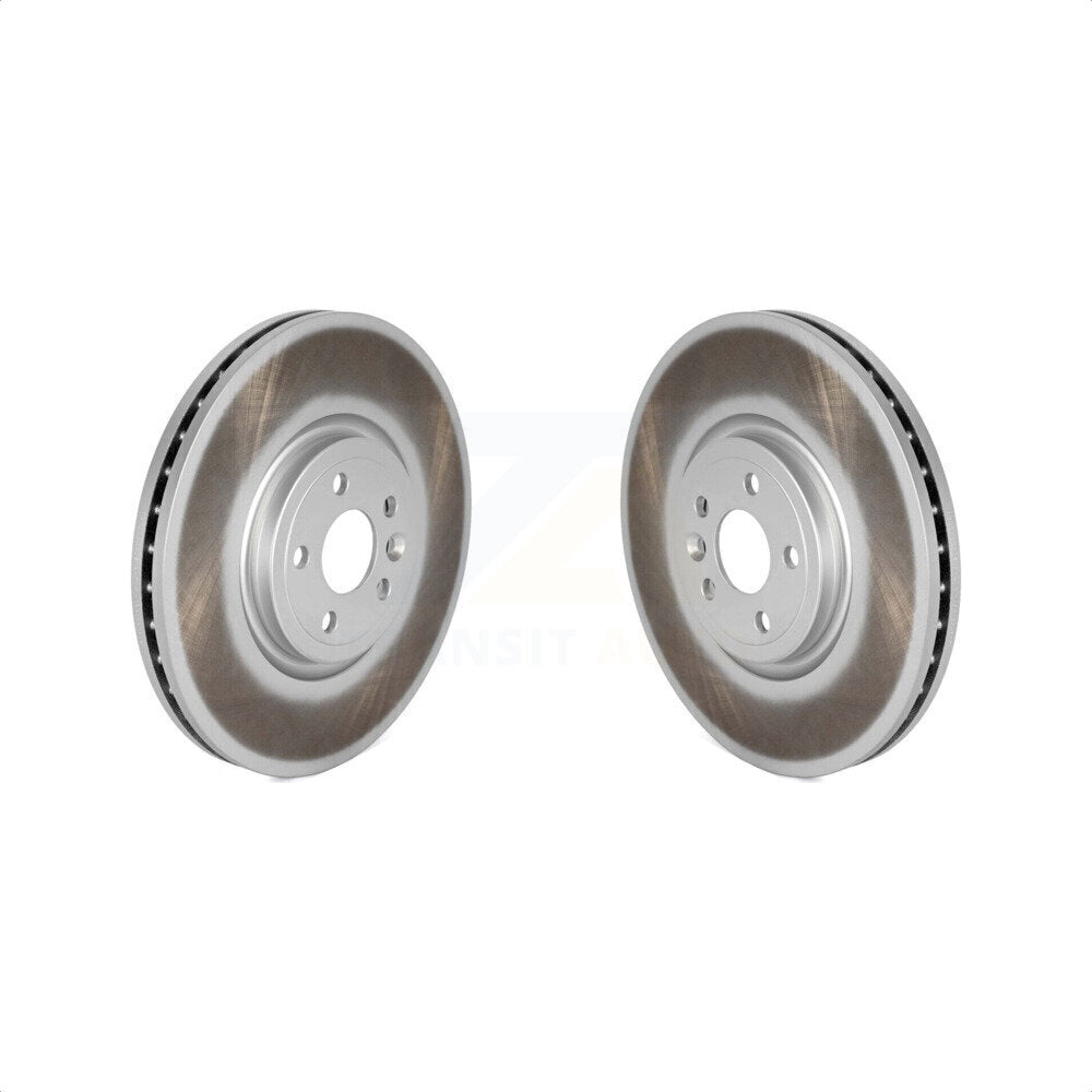 Front Coated Disc Brake Rotors Pair For Jaguar F-Pace Land Rover Range Velar I-Pace KG-101810