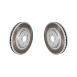 Front Coated Disc Brake Rotors Pair For Jaguar F-Pace Land Rover Range Velar I-Pace KG-101810