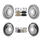 Transit Auto - Front Rear Ceramic Pads And Coated Disc Brake Rotors Kit For 2013-2015 Kia Optima 2.0L With Electric Parking KGA-105217