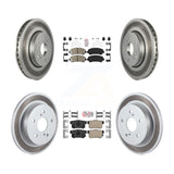 Transit Auto - Front Rear Ceramic Pads And Coated Disc Brake Rotors Kit For 2010-2013 Suzuki Kizashi KGA-105238