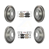 Transit Auto - Front Rear Ceramic Pads And Coated Disc Brake Rotors Kit For 2014-2015 Acura ILX 2.0L KGA-105247