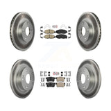 Transit Auto - Front Rear Ceramic Pads And Coated Disc Brake Rotors Kit For 2014-2015 Honda Civic Touring KGA-105249