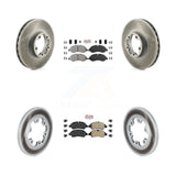Transit Auto - Front Rear Semi-Metallic Pads And Coated Disc Brake Rotors Kit For 2015-2019 Ford Transit-350 HD With 6 Lug Wheels KGA-105322