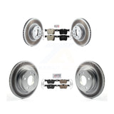 Transit Auto - Front Rear Semi-Metallic Pads And Coated Disc Brake Rotors Kit For 2017 BMW 328d With 340mm Diameter Rotor KGA-105341