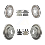 Transit Auto - Front Rear Semi-Metallic Pads And Coated Disc Brake Rotors Kit For Dodge Grand Caravan Chrysler Voyager KGA-105344