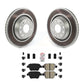 Transit Auto - Rear Coated Disc Brake Rotors And Semi-Metallic Pads Kit For 2013 Volkswagen GTI With 310mm Diameter Rotor KGA-105364
