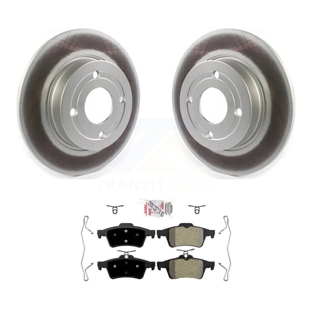 Transit Auto - Rear Coated Disc Brake Rotors And Semi-Metallic Pads Kit For Ford EcoSport KGA-105368