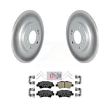 Transit Auto - Rear Coated Disc Brake Rotors And Ceramic Pads Kit For Kia Cadenza With Electric Parking KGA-105395