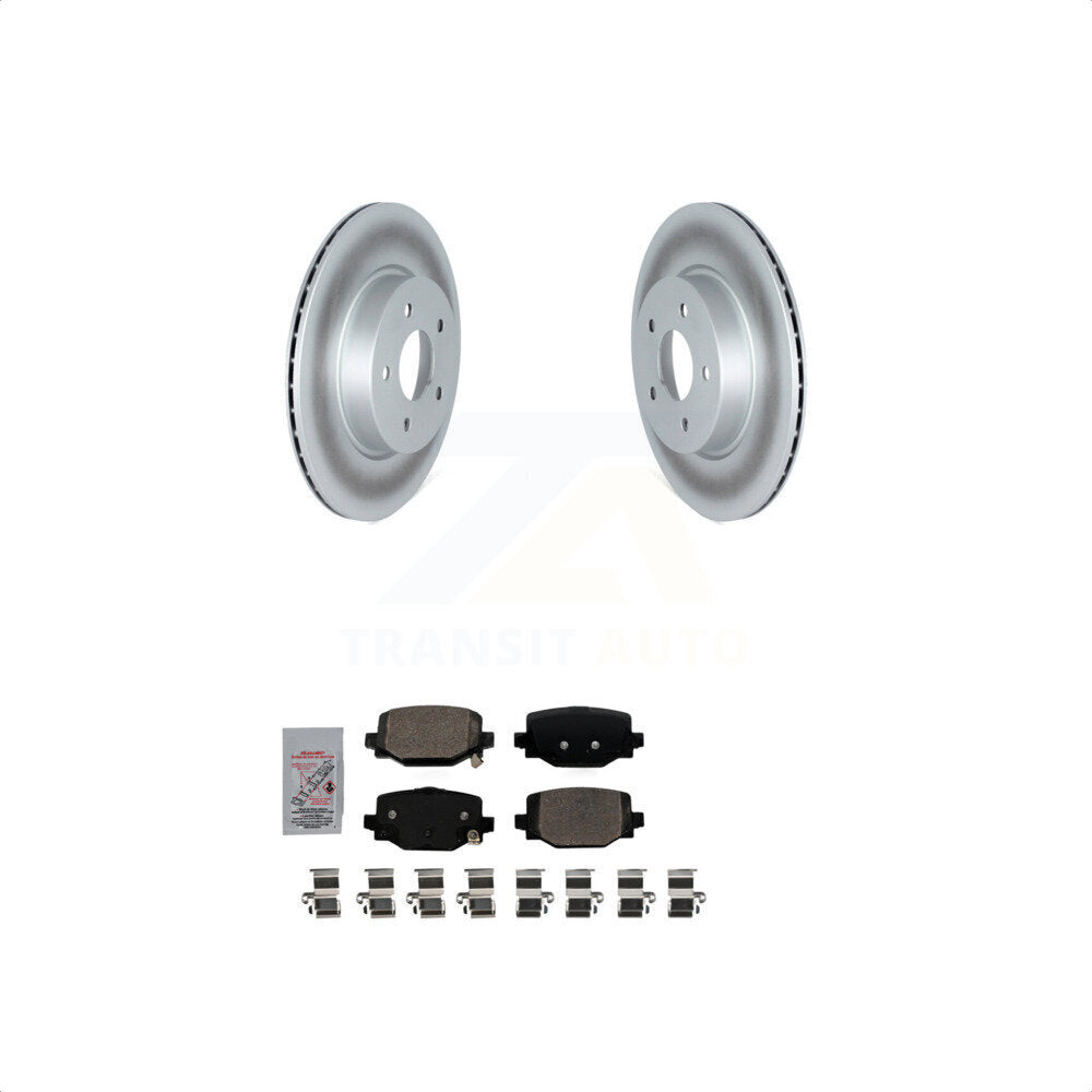 Transit Auto - Rear Coated Disc Brake Rotors And Ceramic Pads Kit For INFINITI QX50 QX55 KGA-105411
