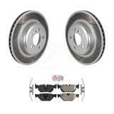 Transit Auto - Rear Coated Disc Brake Rotors And Semi-Metallic Pads Kit For 2013 BMW 328i xDrive 3.0L With 345mm Diameter Rotor KGA-105430