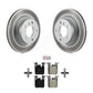 Transit Auto - Rear Coated Disc Brake Rotors And Semi-Metallic Pads Kit For 2014-2015 BMW 328i With Blue Painted Calipers KGA-105431