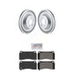 Transit Auto - Rear Coated Disc Brake Rotors And Semi-Metallic Pads Kit For 2011-2014 Mercedes-Benz CL550 KGA-105443