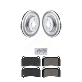 Transit Auto - Rear Coated Disc Brake Rotors And Semi-Metallic Pads Kit For 2011-2014 Mercedes-Benz CL550 KGA-105443