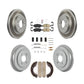 Transit Auto - Front Rear Disc Brake Rotors Ceramic Pads And Coated Drum Kit (7Pc) For Honda Civic With 4 Lug Wheels KGA-105473
