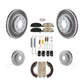 Transit Auto - Front Rear Disc Brake Rotors Ceramic Pads And Coated Drum Kit (7Pc) For Honda Civic KGA-105474