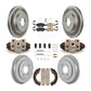 Transit Auto - Front Rear Disc Brake Rotors Ceramic Pads And Coated Drum Kit (9Pc) For Honda Civic With 4 Lug Wheels KGA-105547