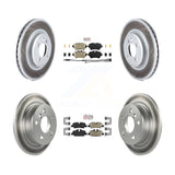 Transit Auto - Front Rear Ceramic Pads And Coated Disc Brake Rotors Kit For 2015 Mini Cooper 2.0L 1.5L With 294mm Diameter Rotor KGA-105575