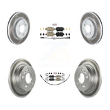 Transit Auto - Front Rear Ceramic Pads And Coated Disc Brake Rotors Kit For 2015 Mini Cooper 2.0L 1.5L With 5 Lug Wheels KGA-105577