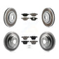 Transit Auto - Front Rear Coated Disc Brake Rotors And Ceramic Pads Kit (6Pc) For BMW 750Li xDrive 750i 550i GT KGC-100014