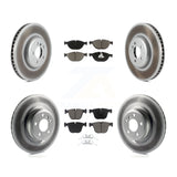 Transit Auto - Front Rear Coated Disc Brake Rotors And Ceramic Pads Kit (6Pc) For BMW 750Li xDrive 750i 550i GT KGC-100014