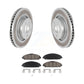 Transit Auto - Front Coated Disc Brake Rotors And Ceramic Pads Kit For Ford Mustang KGC-100015