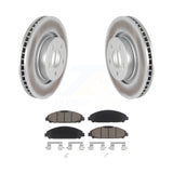 Transit Auto - Front Coated Disc Brake Rotors And Ceramic Pads Kit For Ford Mustang KGC-100015
