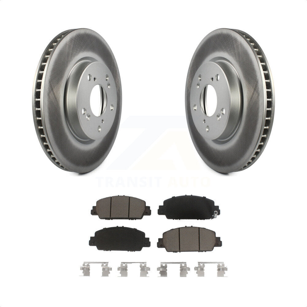 Transit Auto - Front Coated Disc Brake Rotors And Ceramic Pads Kit For Honda Accord KGC-100031
