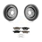 Transit Auto - Front Coated Disc Brake Rotors And Ceramic Pads Kit For Jeep Grand Cherokee Dodge Durango WK KGC-100035